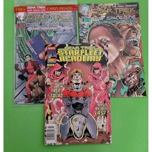 Lot of 3 Star Trek Comics Deep Space 9 2 (Sealed w/ Card) & 3 & Star Fleet #3!